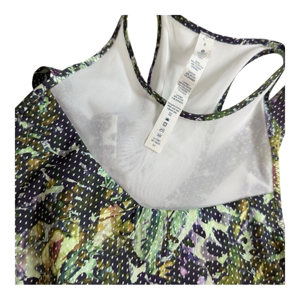 Lululemon Multicolor Patterned Racerback Tank Top Size 6 - Picture 7 of 14